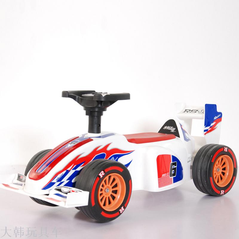Children&#039;s Sports Car Scooter Four-Wheel Toy Car Music Walker Car Horn Boy Luge Balance Car without Pedal