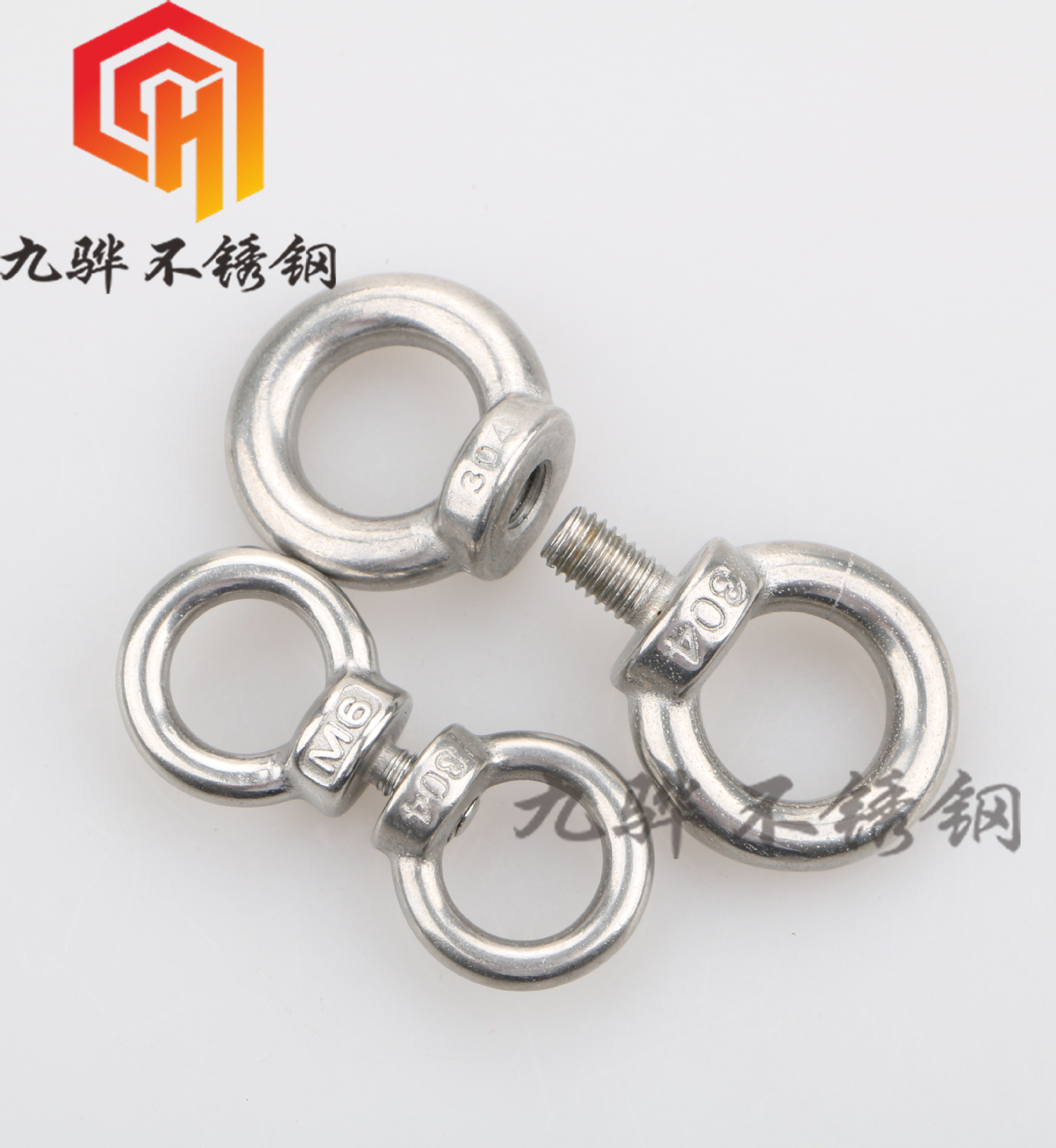 Factory Direct Supply 304 Stainless Steel Eye Bolt Ring Lifting Lifting Nut Screw Ring Screw
