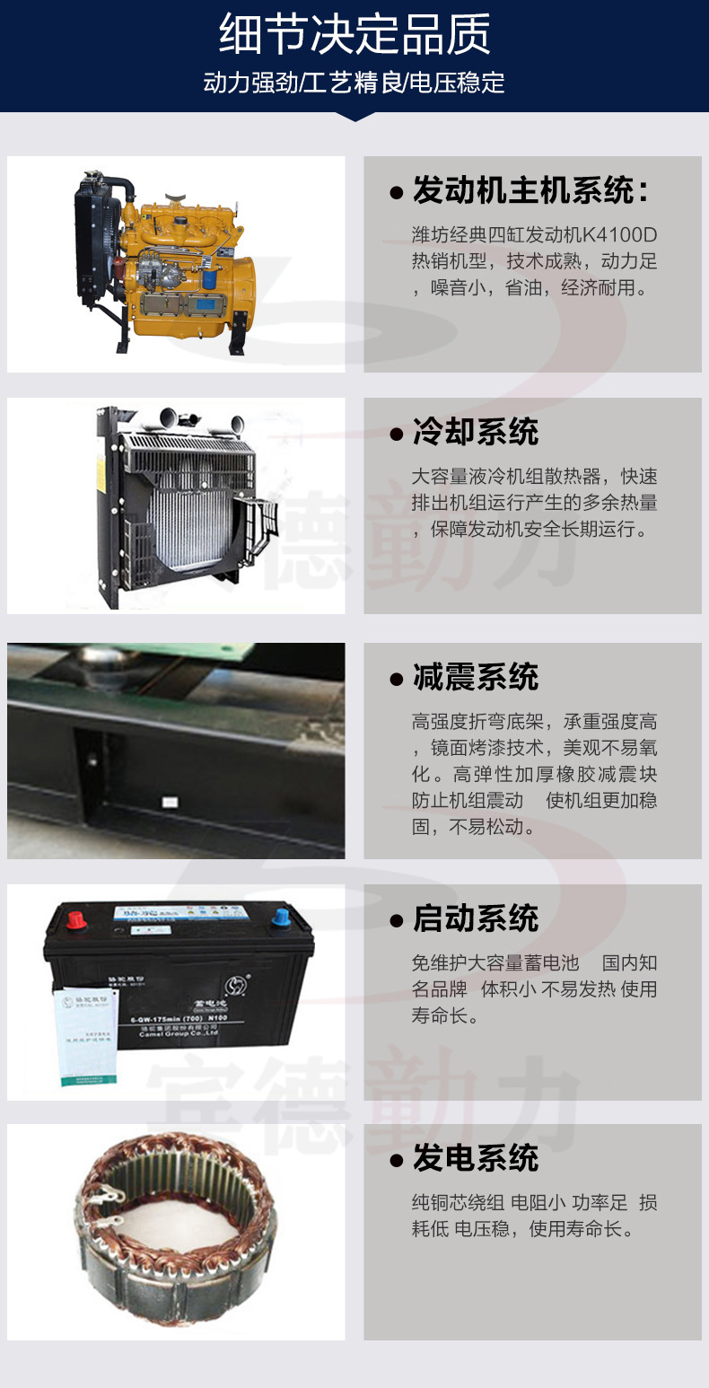 Weifang Original R4105zd Diesel Engine Large 50kW Diesel Generator Set 56kw Four Cylinder 50KW Weifang Original R4105zd Diesel Engine Large 50kW Diesel Generator Set 56kw Four Cylinder 50KW