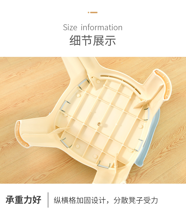 Creative Plastic Stool Shoes Changing Stool Thickened Non-Slip Bathroom Home Bench Acoustic Generator Cartoon Children's Stool Wholesale
