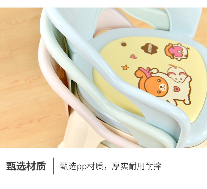 Creative Plastic Stool Shoes Changing Stool Thickened Non-Slip Bathroom Home Bench Acoustic Generator Cartoon Children's Stool Wholesale