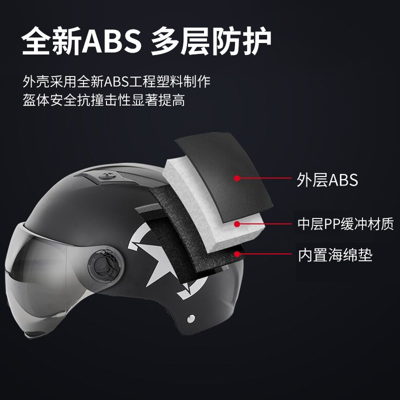 Summer Breathable Harley Electric Vehicle Helmet Universal Safety Anti-Collision Helmet Battery Car Helmet Factory Direct Sales