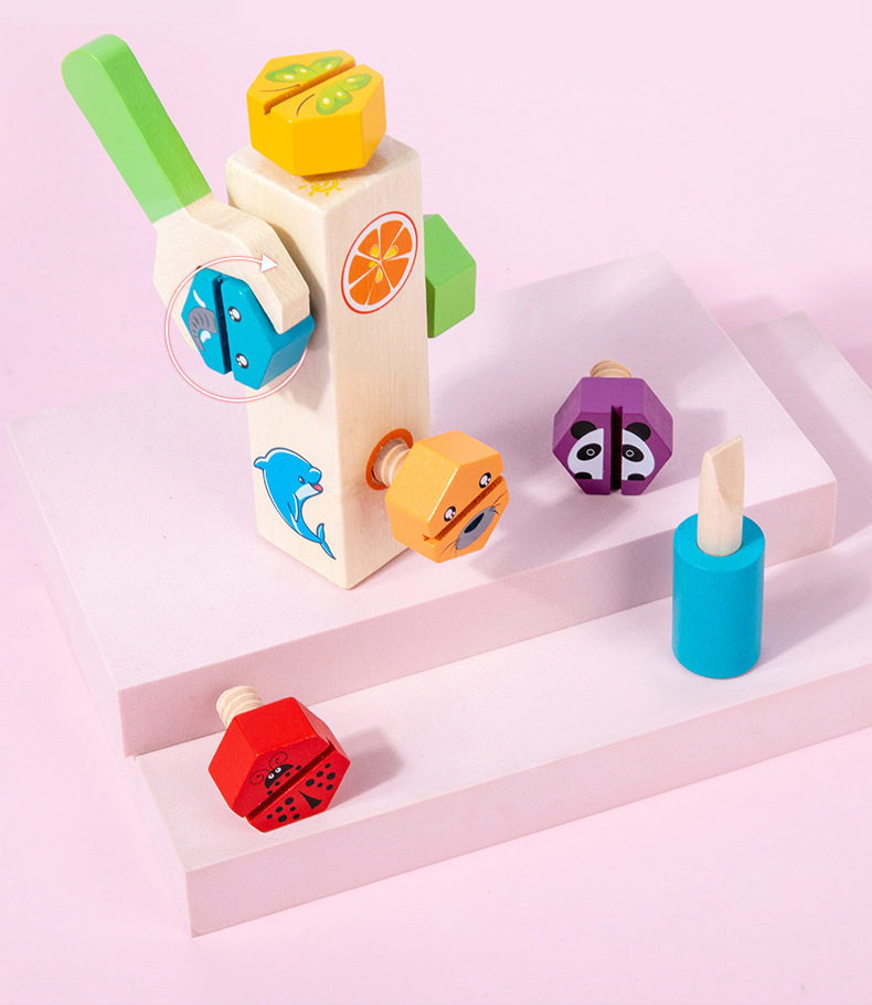 Baby Early Education 1-3 Years Old Children's Educational Desktop Building Blocks Screw Tightening Toys Nail Nut Shape Matching Baby Early Education 1-3 Years Old Children's Educational Desktop Building Blocks Screw Tightening Toys Nail Nut Shape Matching