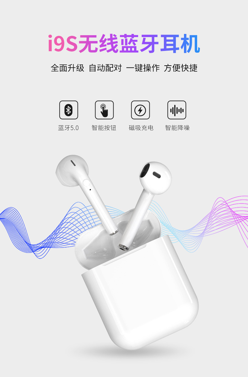 TWS bluetooth headset i7s/i9s/i11 / i12 / i80 / i100 / i200 pop-up wireless headset support Siri