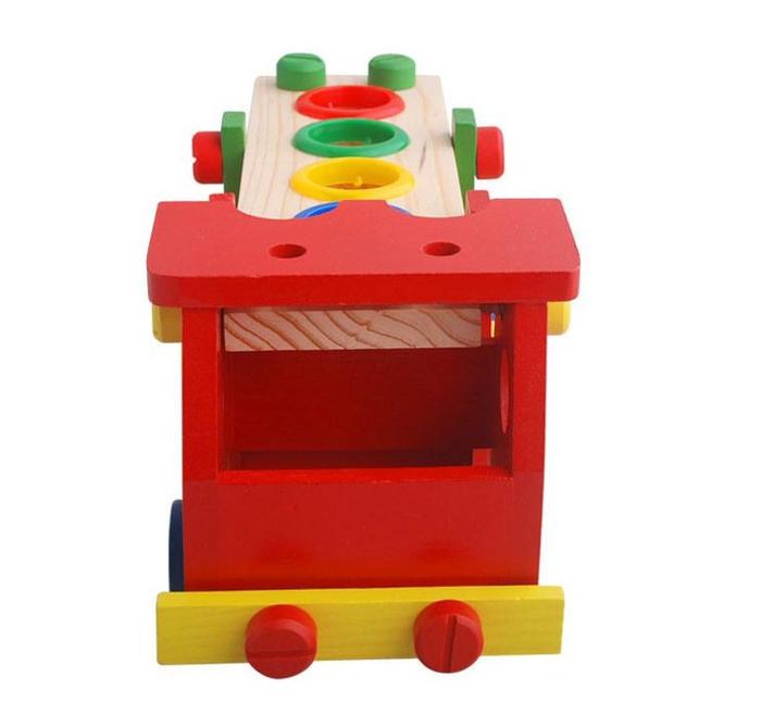 Assembly and disassembly of screw nut combination of percussion, playing two in one wooden toys (wholesale) Assembly and disassembly of screw nut combination of percussion, playing two in one wooden toys (wholesale)