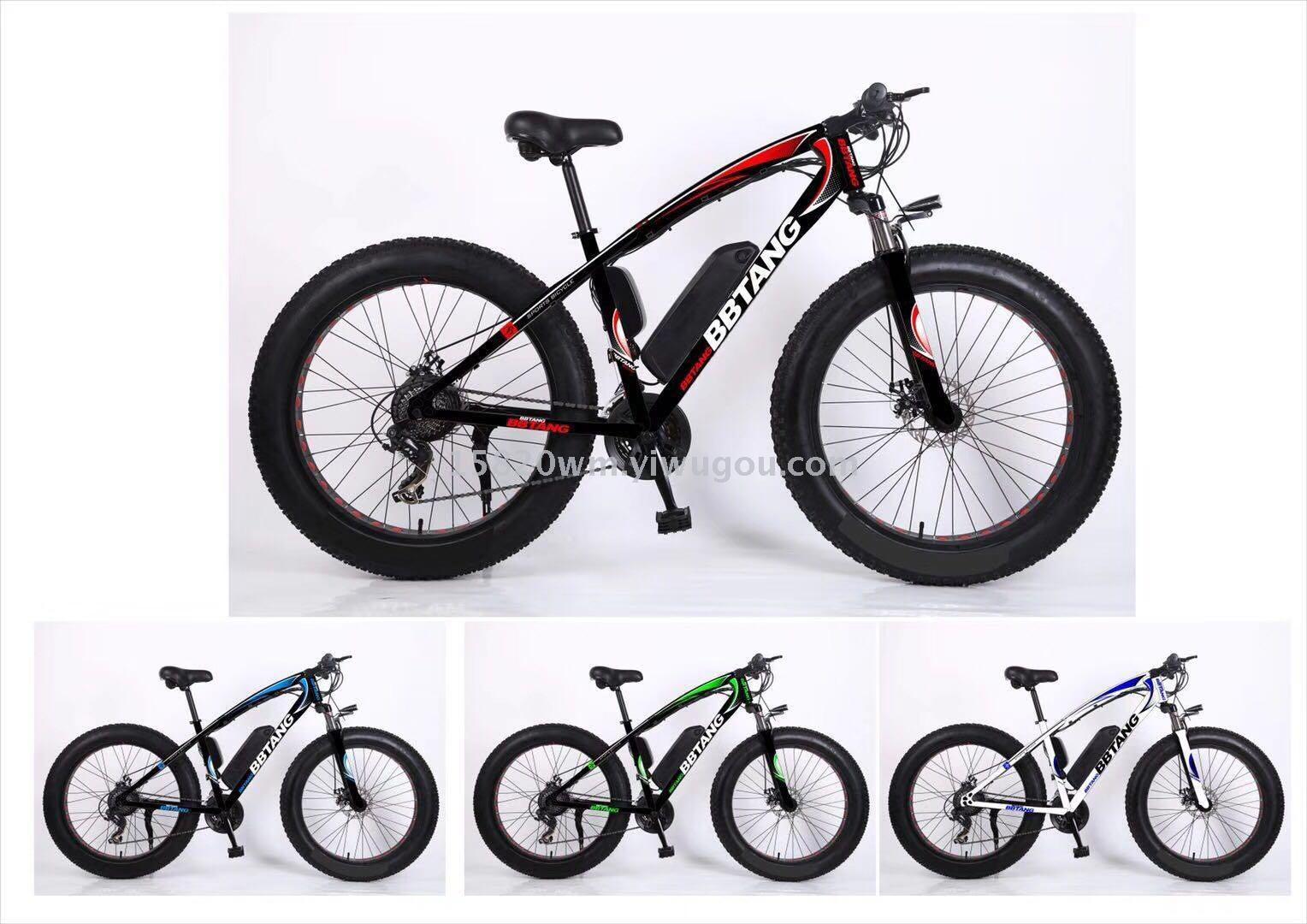 E-bike electric mountain bicycle snow fat tires battery motor E-bike electric mountain bicycle snow fat tires battery motor