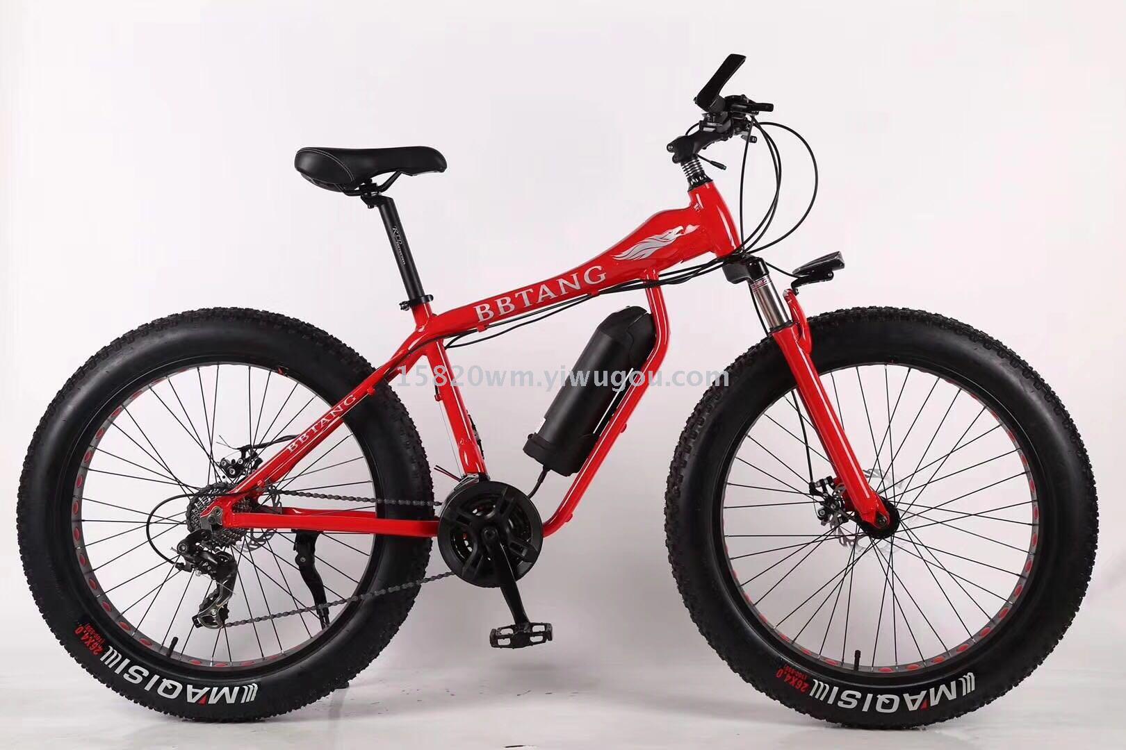 E-bike electric mountain bicycle snow fat tires battery motor E-bike electric mountain bicycle snow fat tires battery motor