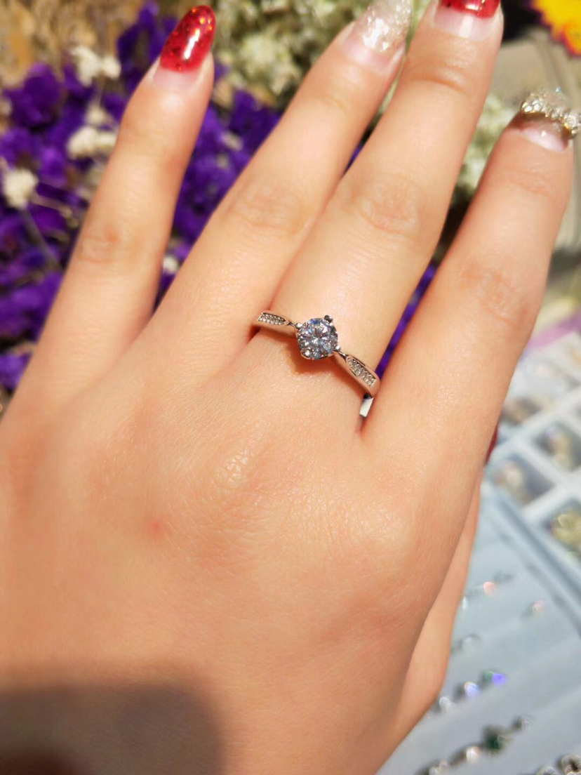 Fashion Korean ring imitation silver ring girl style support live streaming platform