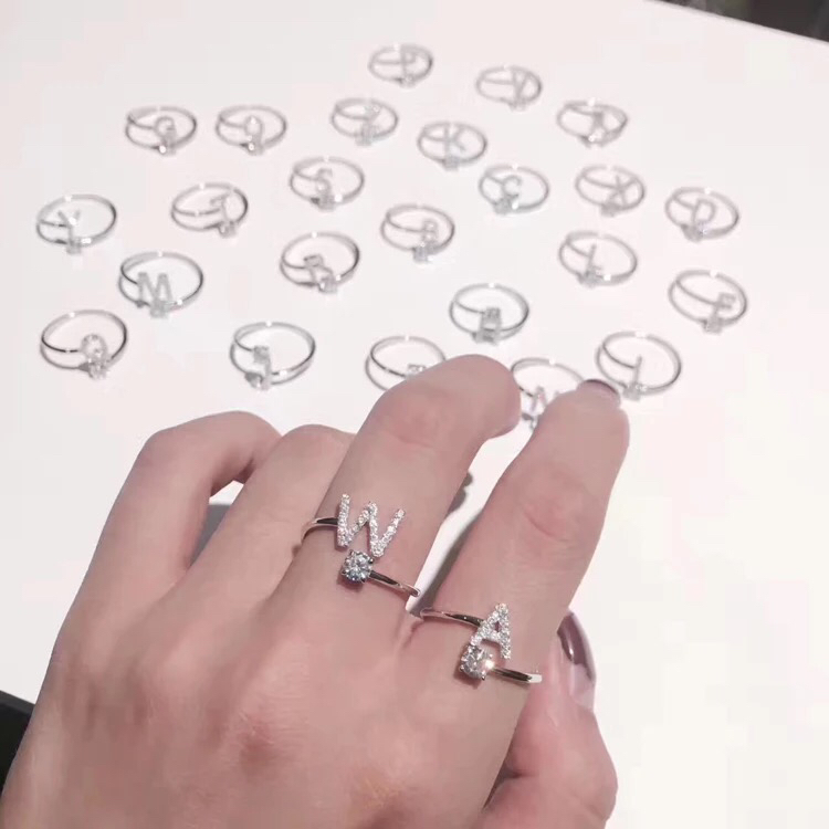 Fashion Korean ring imitation silver ring girl style support live streaming platform