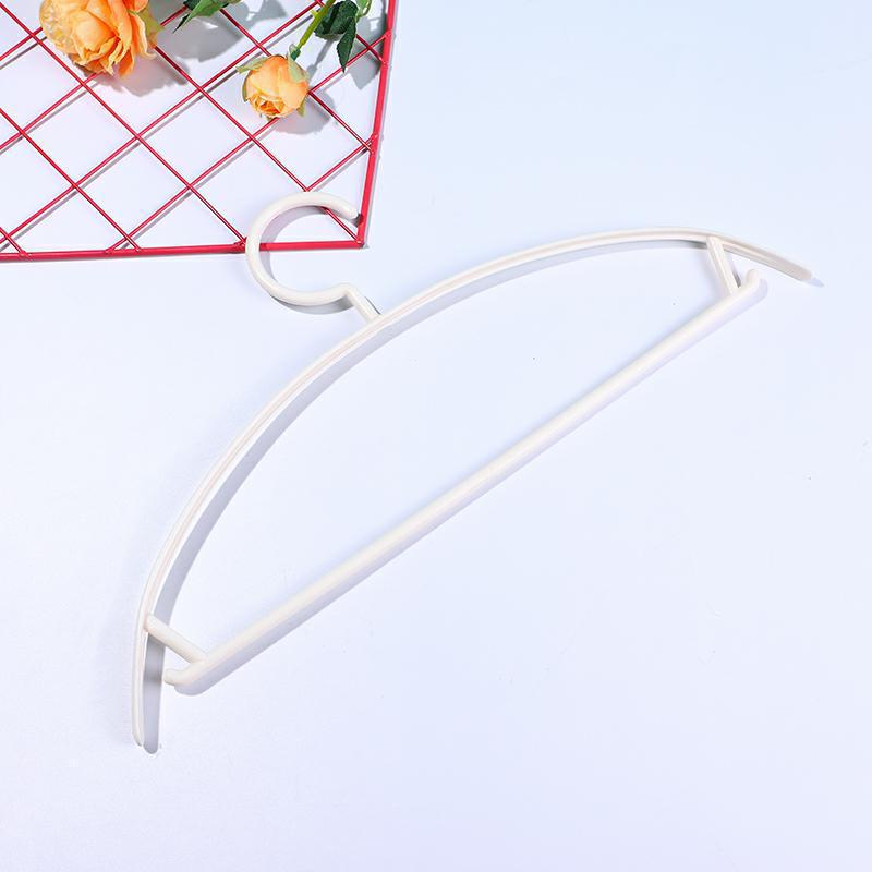 In Stock Wholesale Hanger Household Clothes Support Plastic White Clothes Hanger Clothes Hanger Clothes Storage Dormitory Clothes Hanger