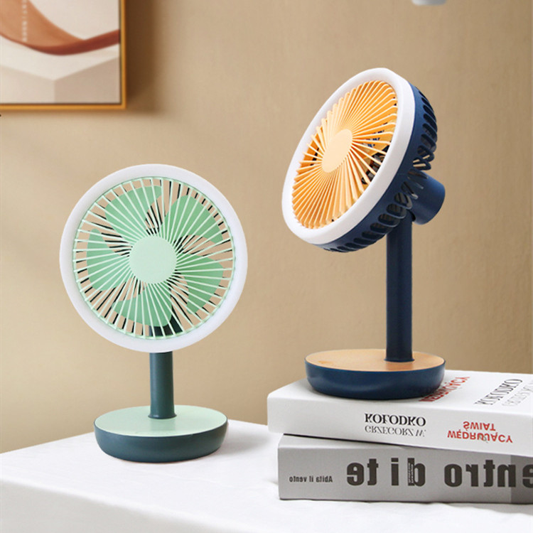 Zhongfu new minimalist Nordic wind 6 \&#034;contrast color lamp fan brushless motor three wind atmosphere small night light