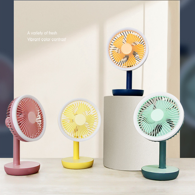 Zhongfu new minimalist Nordic wind 6 \&#034;contrast color lamp fan brushless motor three wind atmosphere small night light