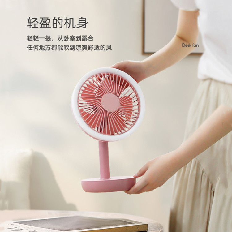 Zhongfu new minimalist Nordic wind 6 \&#034;contrast color lamp fan brushless motor three wind atmosphere small night light