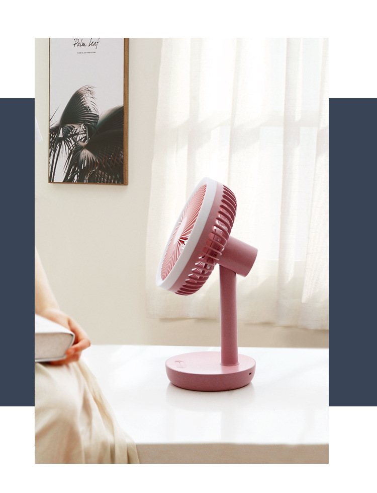 Zhongfu new minimalist Nordic wind 6 \"contrast color lamp fan brushless motor three wind atmosphere small night light