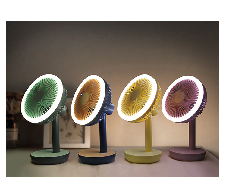Zhongfu new minimalist Nordic wind 6 \"contrast color lamp fan brushless motor three wind atmosphere small night light