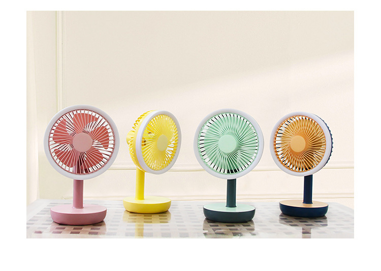 Zhongfu new minimalist Nordic wind 6 \"contrast color lamp fan brushless motor three wind atmosphere small night light