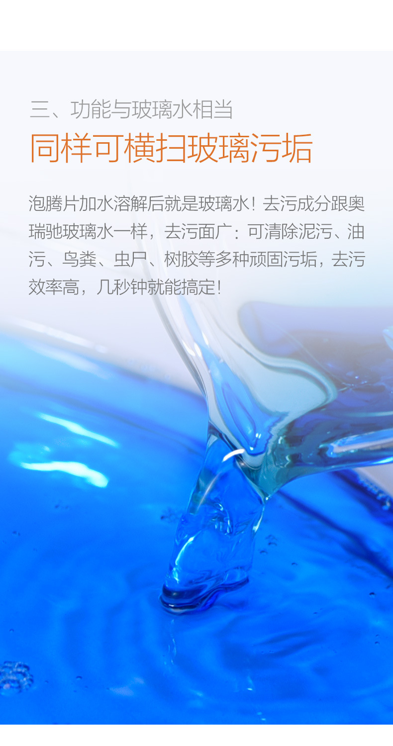Car Auto Glass Cleaner Effervescent Tablets Cleaning Agent Windshield Washer Fluid Effervescent Tablets Car Solid Wiper Fine Concentrated Glass