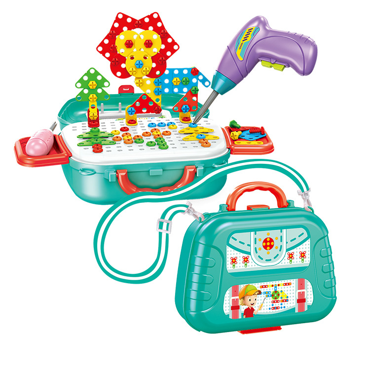 Wholesaler Super Children&#039;s Electric Puzzle Play House Toy Disassembly Screw Assembly Toolbox Nut DIY