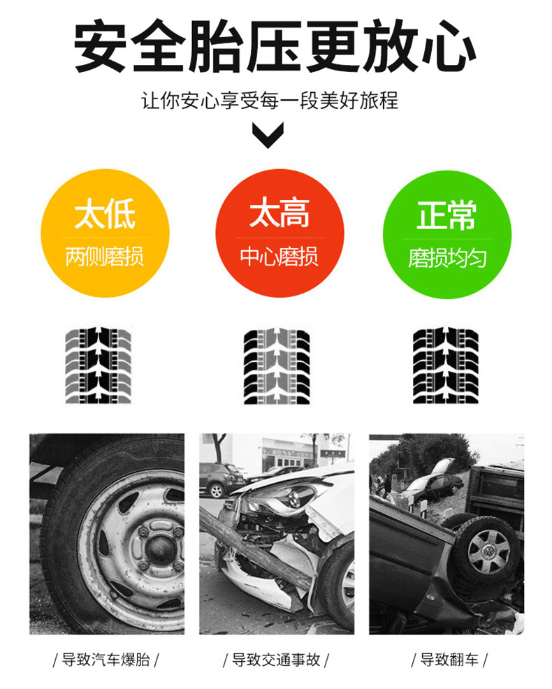 Foreign Trade Currently Available Car Tire Pressure Gauge Car Tire Pressure Gauge Tire Tire Pressure Detection Gauge