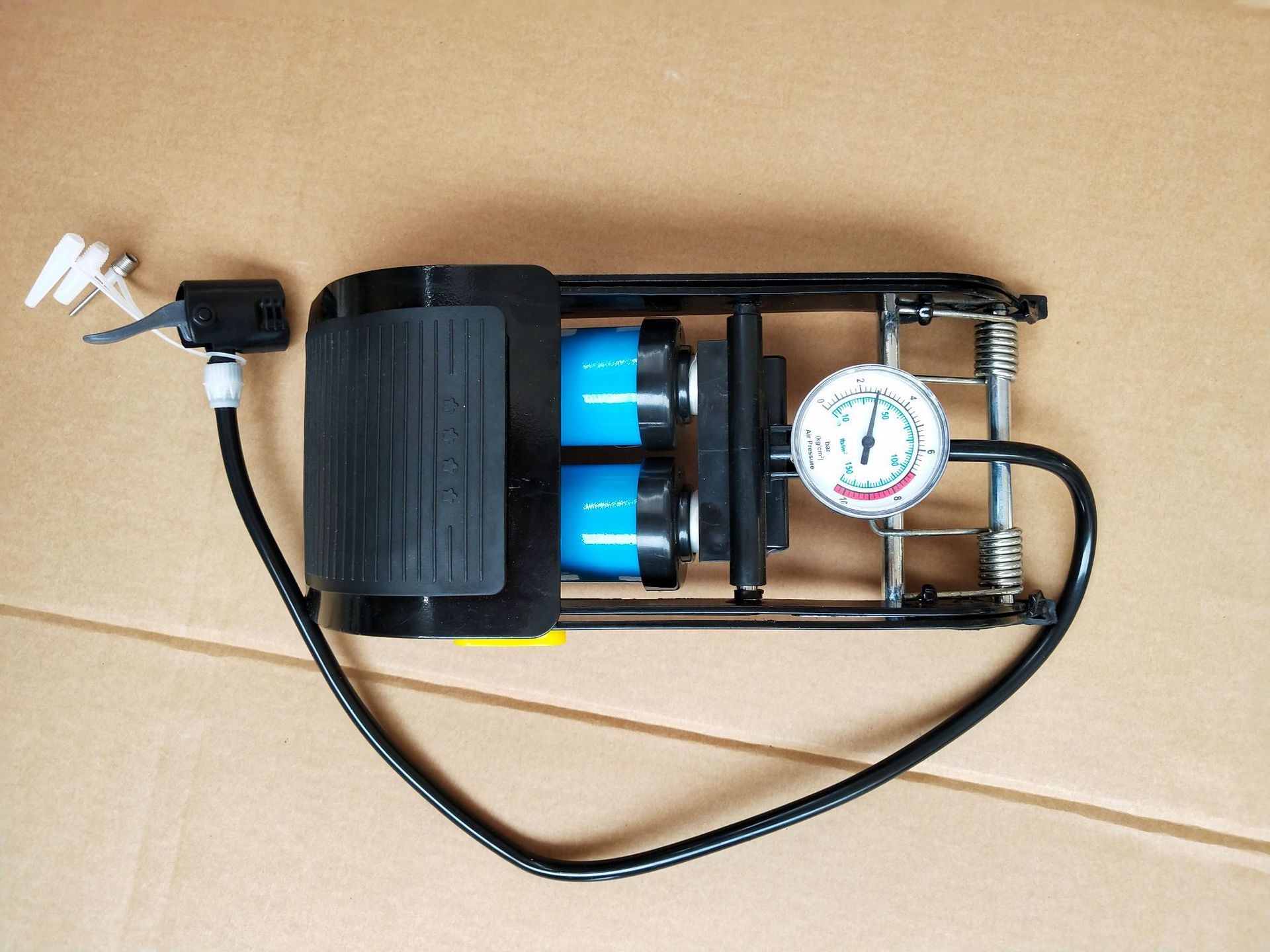 Car Foot Double Cylinder Pressure Gauge Tire Pump