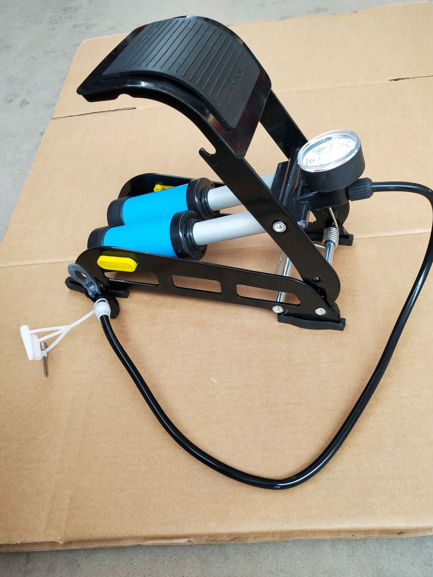Car Foot Double Cylinder Pressure Gauge Tire Pump