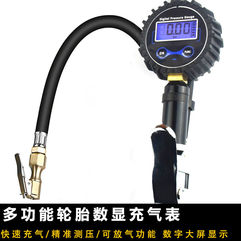 Tire Pressure Gun High Precision Tire Inflating Meter Digital Tire Inflating Gun Tire Pressure Gauge Tire Pressure Gauge