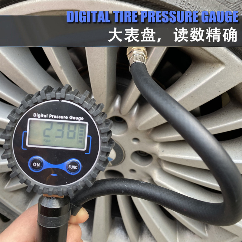 Tire Pressure Gun High Precision Tire Inflating Meter Digital Tire Inflating Gun Tire Pressure Gauge Tire Pressure Gauge