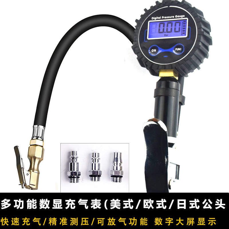 Tire Pressure Gun High Precision Tire Inflating Meter Digital Tire Inflating Gun Tire Pressure Gauge Tire Pressure Gauge