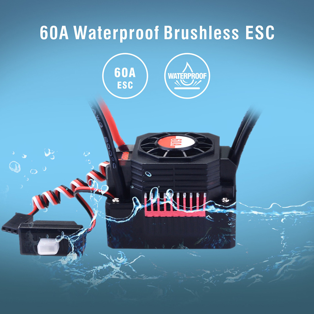 3660 Waterproof Brushless Motor 60A Waterproof Electrical Adjustment Set Brushless Motor Electrical Adjustment
