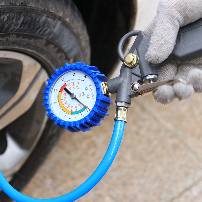 Pressure Gauge with Gun Tire Pressure Monitor Multifunctional Tire Pressure Gauge Tire Pressure Gun Tire Pressure Gauge