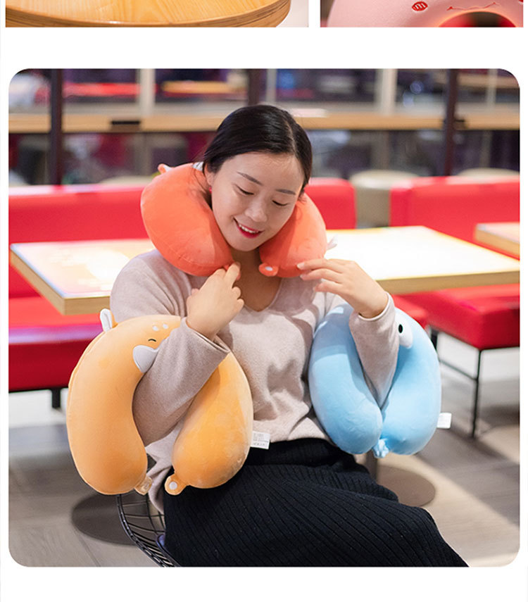 Cartoon Memory Foam U-Shaped Pillow Cute Neck Pillow Cervical Support Car Travel Portable Summer Season Cartoon Memory Foam U-Shaped Pillow Cute Neck Pillow Cervical Support Car Travel Portable Summer Season