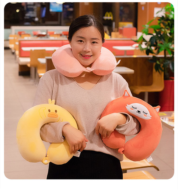 Cartoon Memory Foam U-Shaped Pillow Cute Neck Pillow Cervical Support Car Travel Portable Summer Season Cartoon Memory Foam U-Shaped Pillow Cute Neck Pillow Cervical Support Car Travel Portable Summer Season