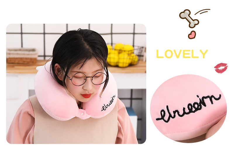 Cartoon Memory Foam U-Shaped Pillow Cute Neck Pillow Cervical Support Car Travel Portable Summer Season Cartoon Memory Foam U-Shaped Pillow Cute Neck Pillow Cervical Support Car Travel Portable Summer Season