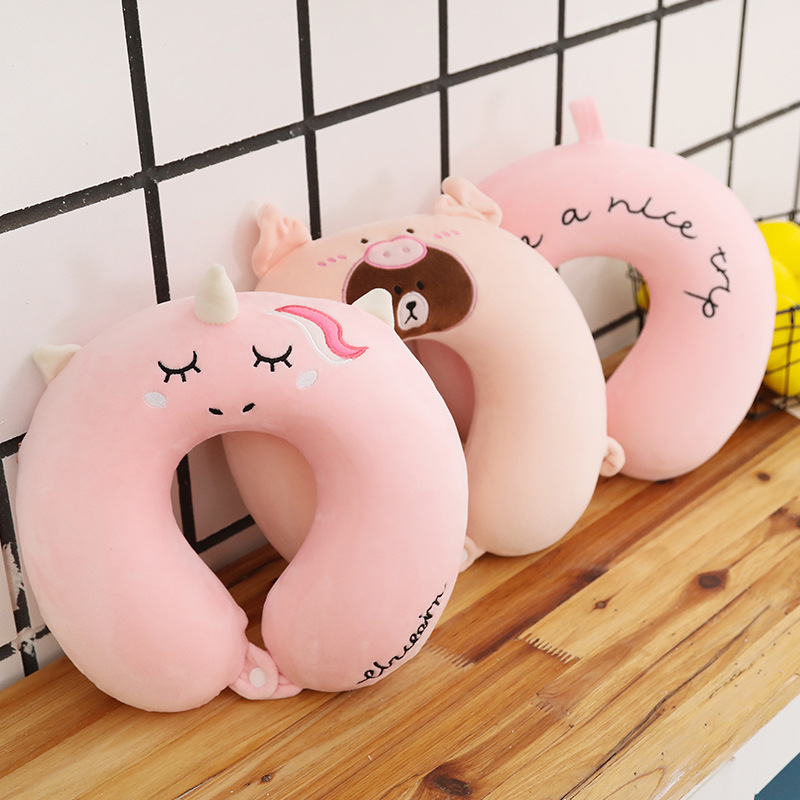 Cartoon Memory Foam U-Shaped Pillow Cute Neck Pillow Cervical Support Car Travel Portable Summer Season Cartoon Memory Foam U-Shaped Pillow Cute Neck Pillow Cervical Support Car Travel Portable Summer Season