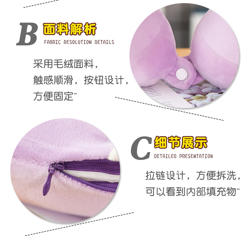 Cartoon Memory Foam U-Shaped Pillow Cute Neck Pillow Cervical Support Car Travel Portable Summer Season Cartoon Memory Foam U-Shaped Pillow Cute Neck Pillow Cervical Support Car Travel Portable Summer Season