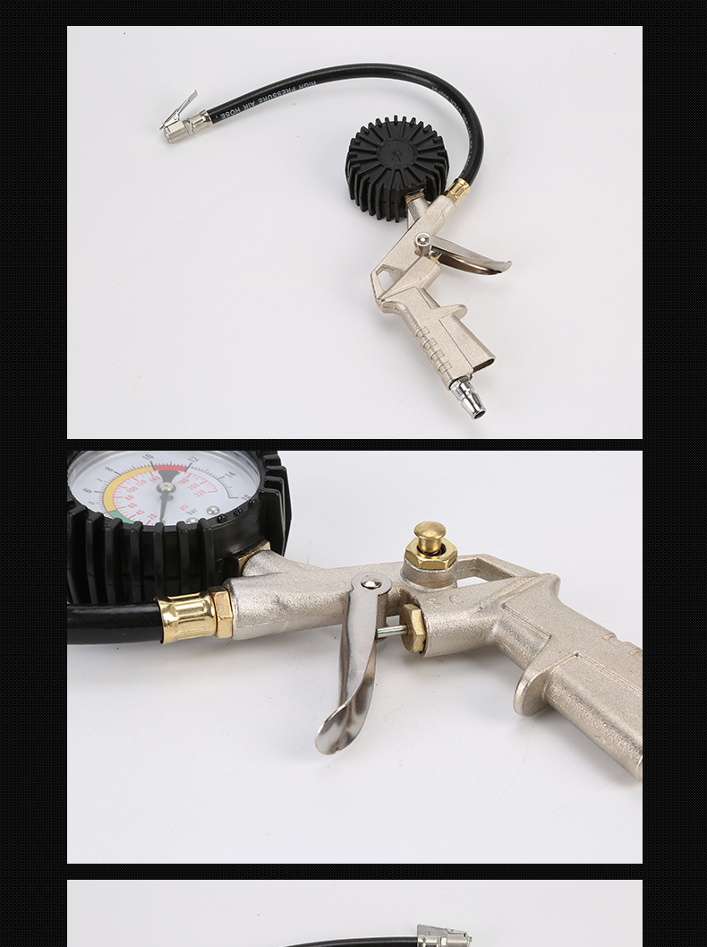 Tire Pressure Gauge of Automobile Tire Pressure Gun Barometer Tire Pressure Testing Meter Car Tire Pressure Gauge Filling Gun