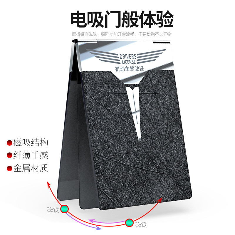Motor Vehicle Driving License Leather Case Personality Creative Thin Style Driving License Protective Case Driving License Two in One Bag