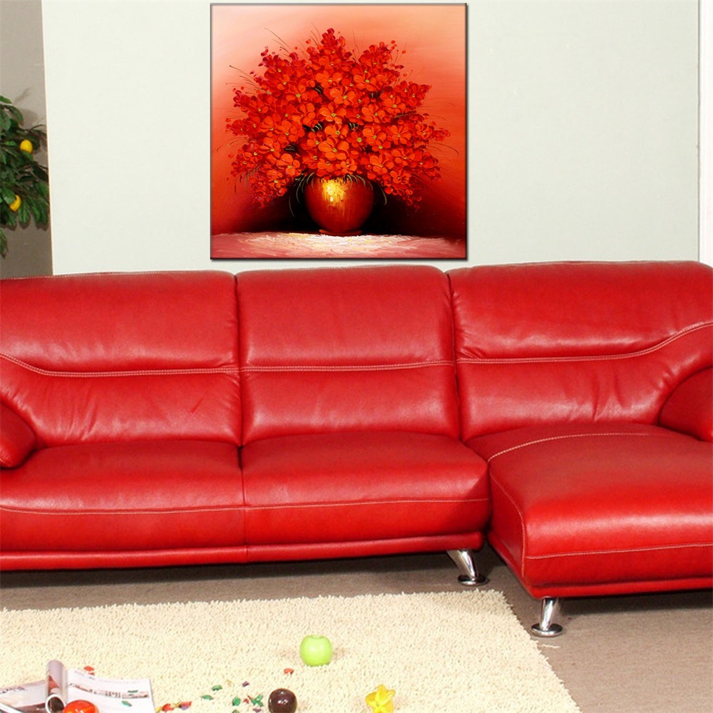 Nordic Style Oil Painting New Hand Painted Living Room Dining Room Flowers Landscape Painting Wholesale Support Custom Size