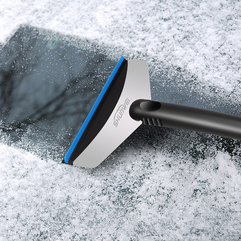 Shunwei Multi-Functional Stainless Steel Ice Snow Shovel Non-Slip Snow Shovel Ice Shovel Wiper Car Snow Plough Shovel