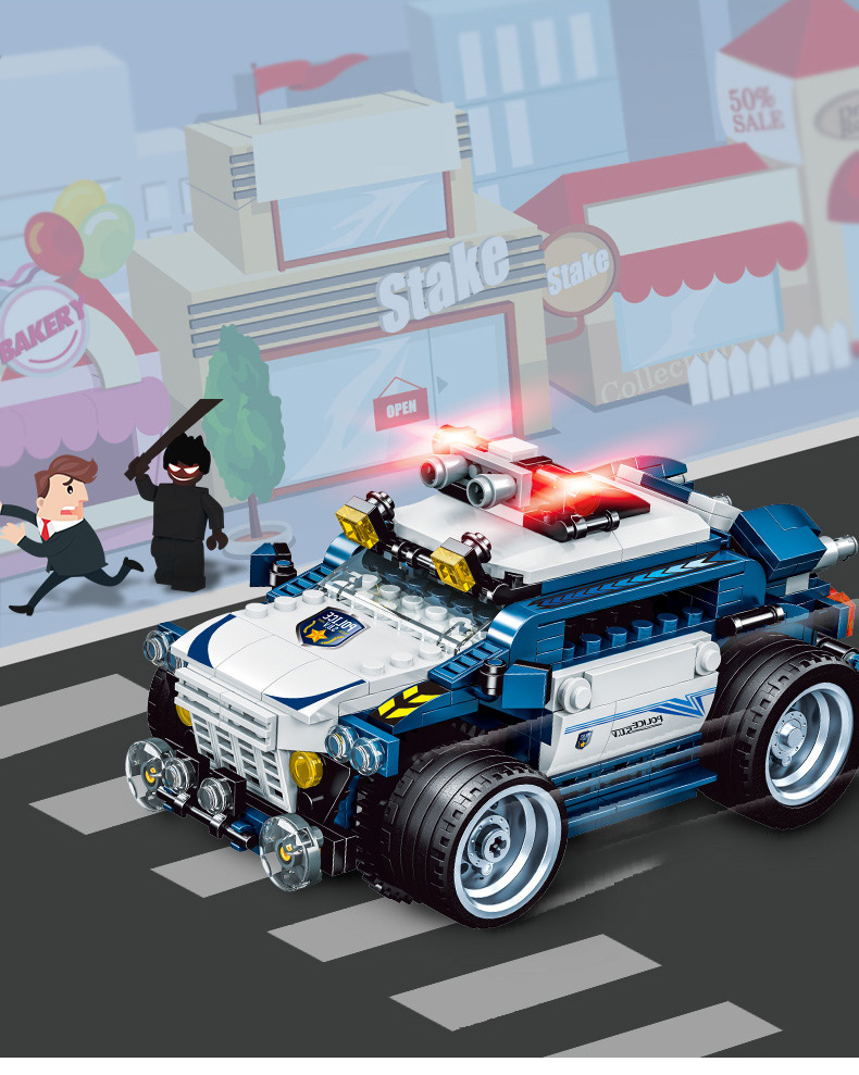 * Auldey Weisi Building Blocks Remote Control Vehicle Motor Remote Control off-Road Vehicle Cyclone Rescue Fire Truck Children's Toy C