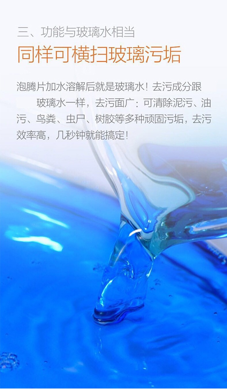 Motor Vehicle Antifreeze Fluid Car Wiper Refined Super Concentrated Pack Cleaning Cleaning Agent Effervescent Tablets