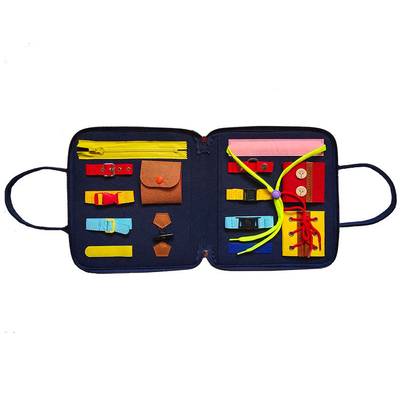 Montessori Clothing Handbag Teaching Aids Busy Board 0.21 Storage Children&#039;s Educational Fine Motor Training Kindergarten Toys