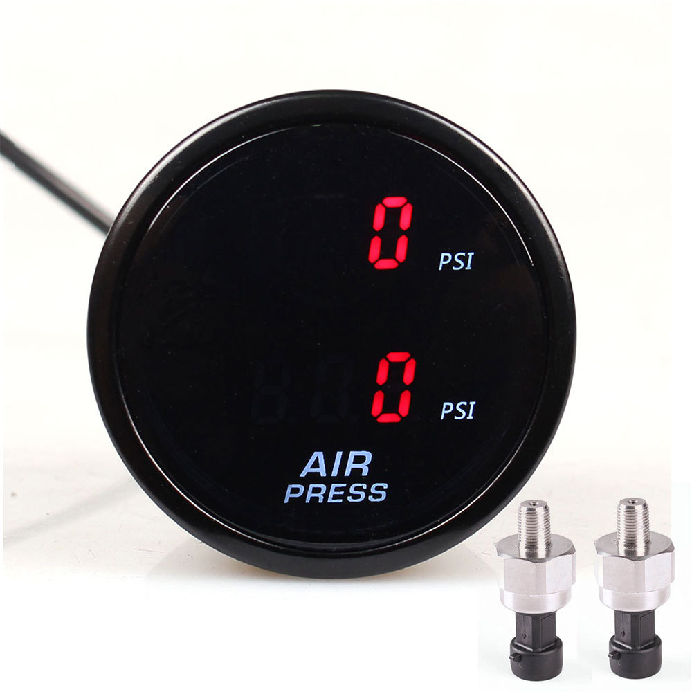 2Inch Digital Display Psi Car Air Pressure Gauge Pneumatic Shock Absorber Pressure Gauge Car Gas Tank Air Pressure