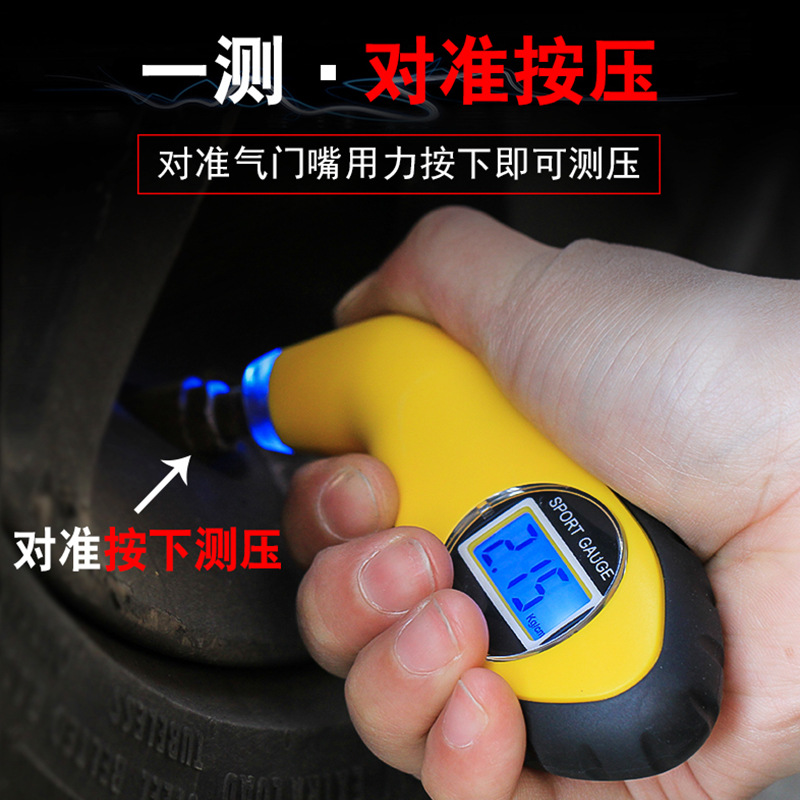 Car Tire Barometer Tire Pressure with Inflatable Digital Display Electronic Pressure Testing Meter Tire Pressure Gauge Monitor Car Tire Barometer Tire Pressure with Inflatable Digital Display Electronic Pressure Testing Meter Tire Pressure Gauge Monitor