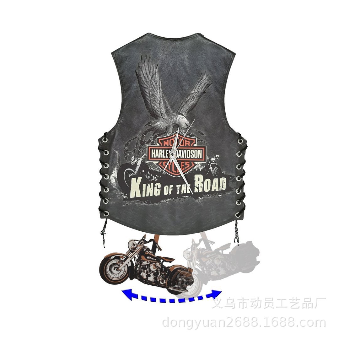 Motorcycle Vest Wall Clock Amazon Mute Clock Creative Clock Cross-Border Motorcycle Motor Bike Swing Clock Decoration Motorcycle Vest Wall Clock Amazon Mute Clock Creative Clock Cross-Border Motorcycle Motor Bike Swing Clock Decoration