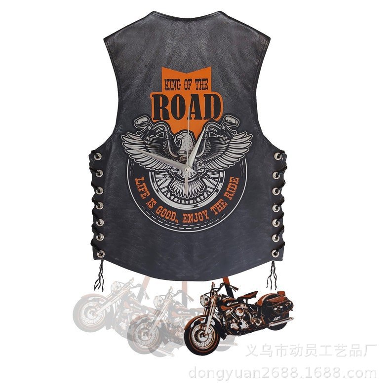 Motorcycle Vest Wall Clock Amazon Mute Clock Creative Clock Cross-Border Motorcycle Motor Bike Swing Clock Decoration Motorcycle Vest Wall Clock Amazon Mute Clock Creative Clock Cross-Border Motorcycle Motor Bike Swing Clock Decoration