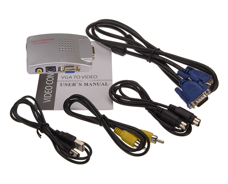 Factory Direct Sales VGA to AV Video Converter VGA to AV PC to TV Computer to TV with S Terminal Factory Direct Sales VGA to AV Video Converter VGA to AV PC to TV Computer to TV with S Terminal