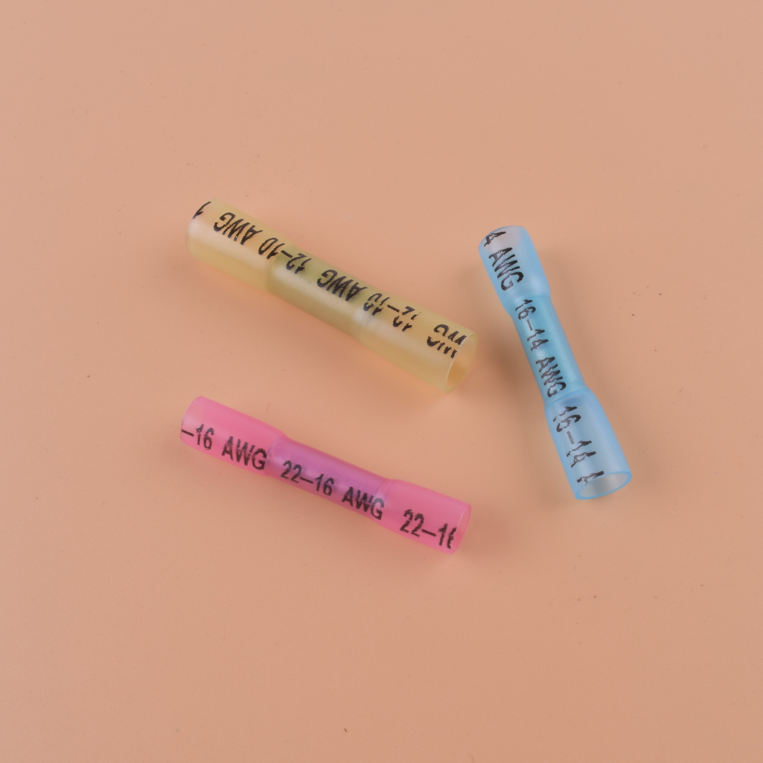The connection terminal PE material is copper plated tin red and yellow blue color 70pc.