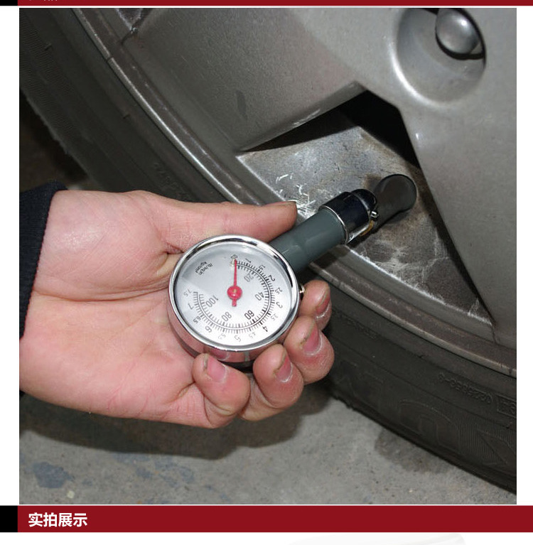 High-Precision Tire Pressure Gauge Measuring Tire Pressure Monitor Deflatable Metal Car Tire Pressure Gauge for Car
