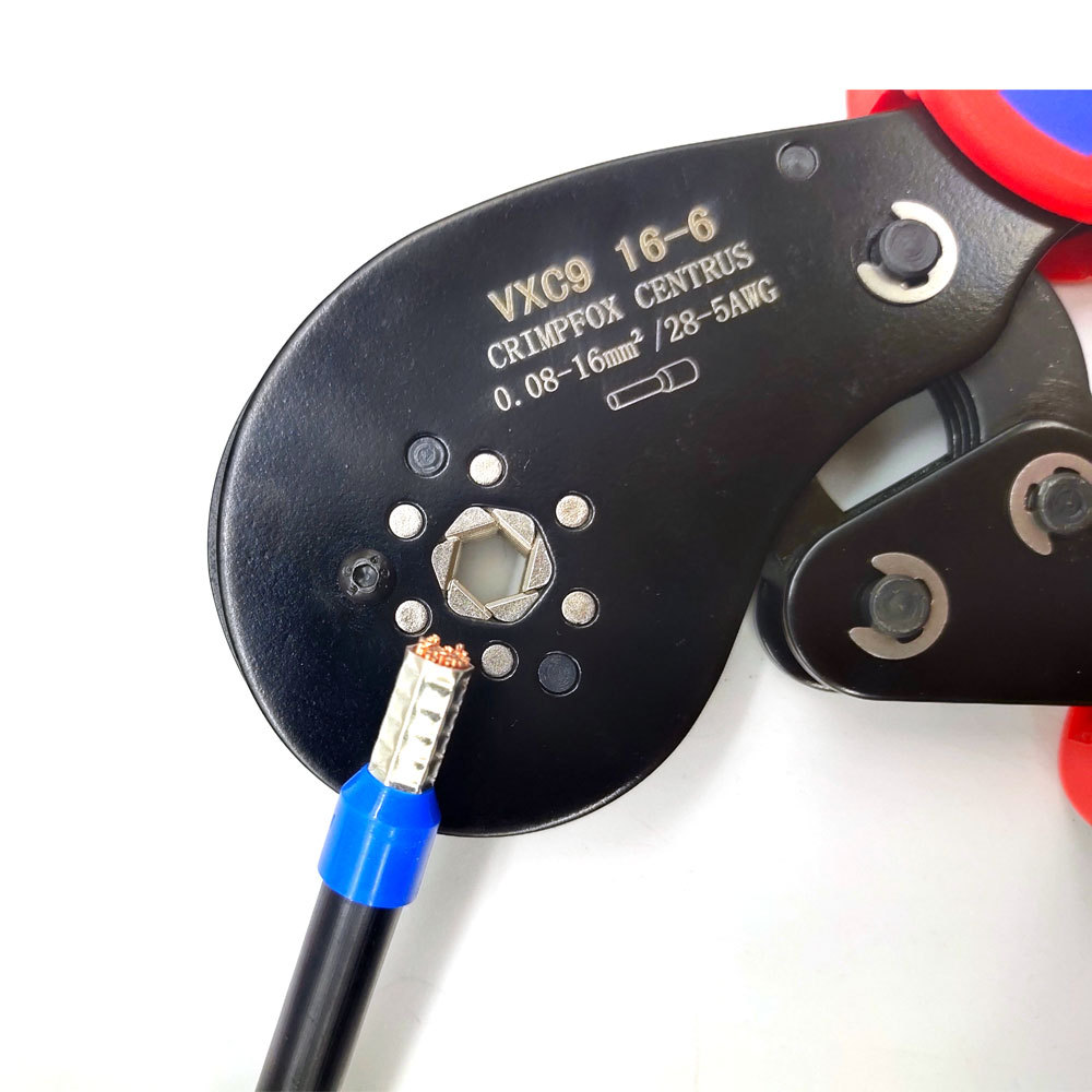 Tube Type Terminal Crimping Pliers Vxc9 16-6 Needle Type Terminal Clamp European Style Terminal Crimping Pliers Cross-Border Hot Sale Suit